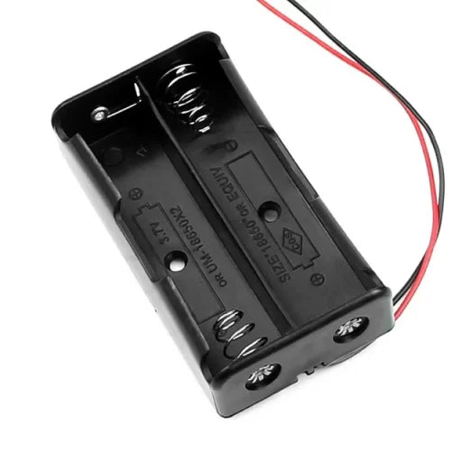 2 Cell 18650  Battery Holder  Case | 2 Slot  Lithium Battery Holder with Wire for DIY Electronics & Robotics Projects