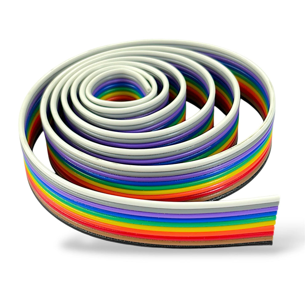 High Quality 10 Core Ribbon Wire 1 Meter | Rainbow Flat Cable /Project Wire for Electronics, Arduino & DIY Projects
