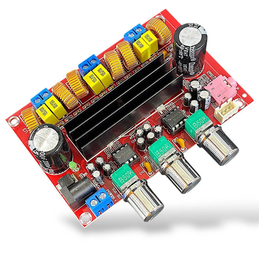 TPA3116D2  Amplifier Board 2x50W+100W DC 12V-24V 2.1 Channel Digital Audio Subwoofer Power Amplifier Board