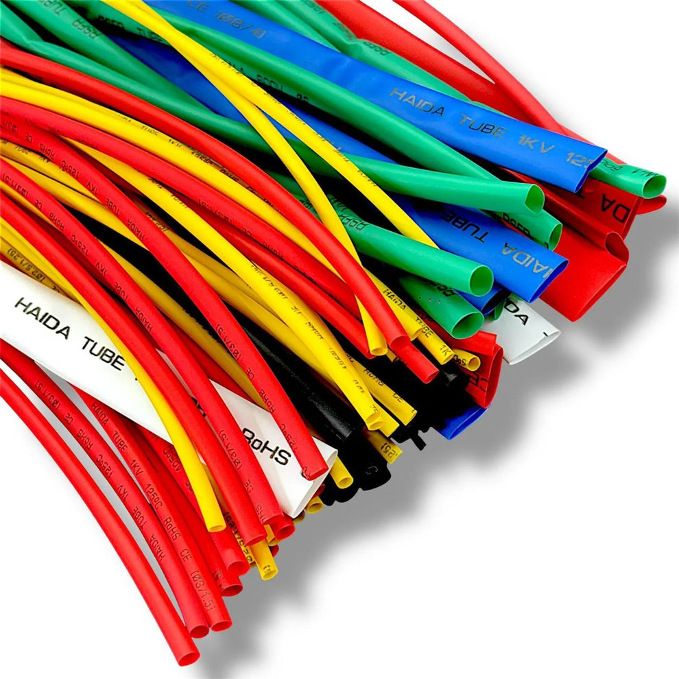 2:1 Heat  Shrinkable Tubing ROHS Certified Pack of 100 Multicolor Heat Shrink Tubes for Wire Insulation, Thickness 1mm-12mm, Length 10cm