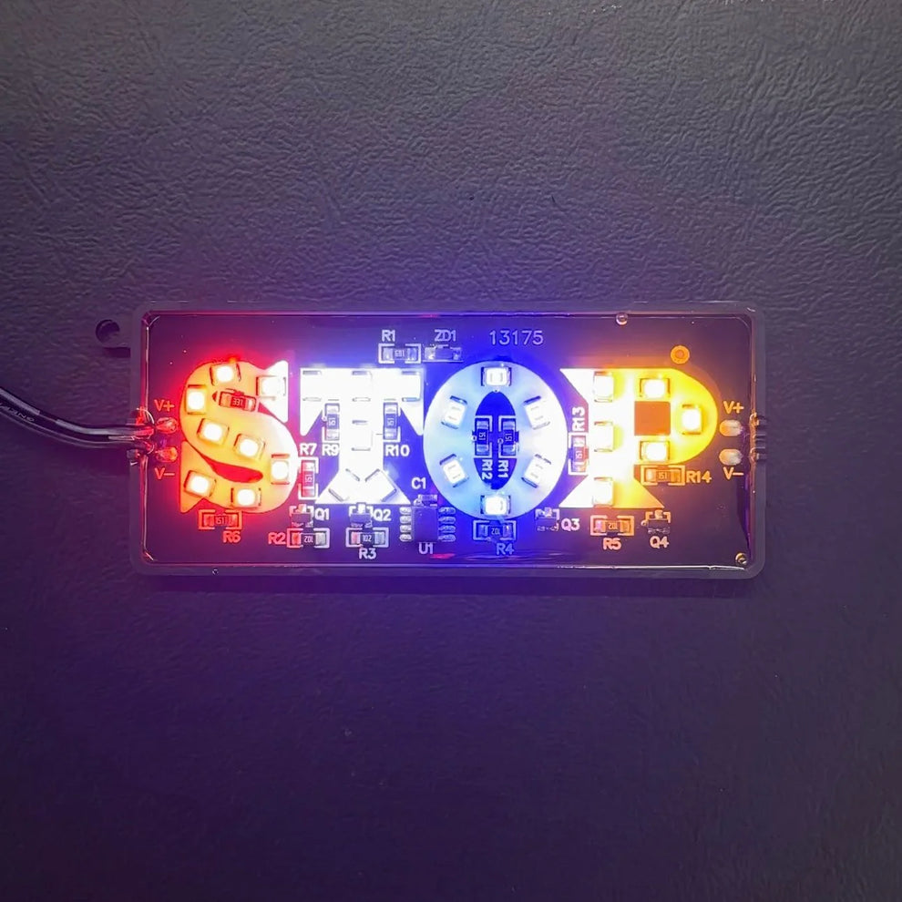 STOP Light 12V DC | Multicolor LED Signal Indicator for Bikes, Cars, DIY Projects & Robotics