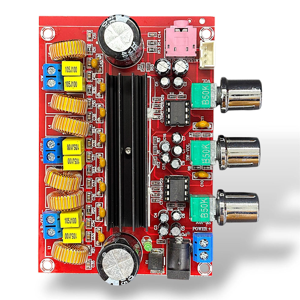 TPA3116D2  Amplifier Board 2x50W+100W DC 12V-24V 2.1 Channel Digital Audio Subwoofer Power Amplifier Board