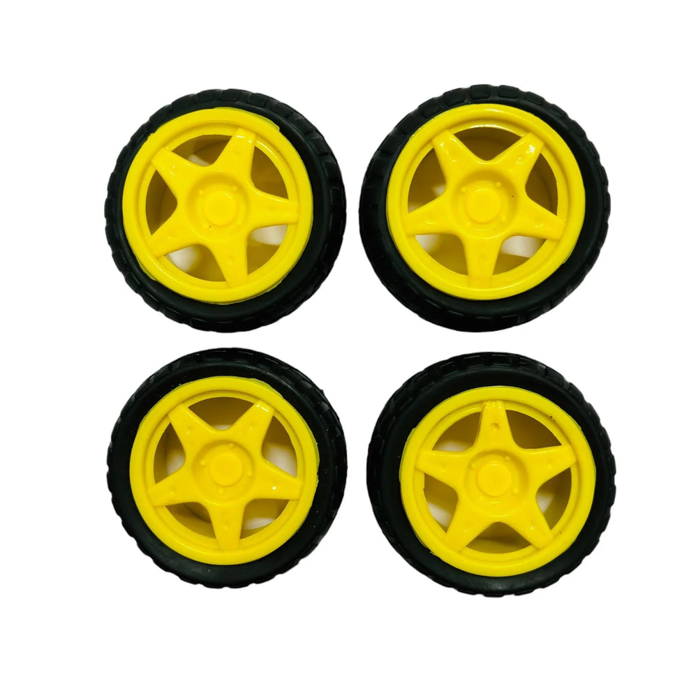 4 Set BO Gear Motor Dual Shaft with Wheels 200 RPM Robot Car Motor Kit