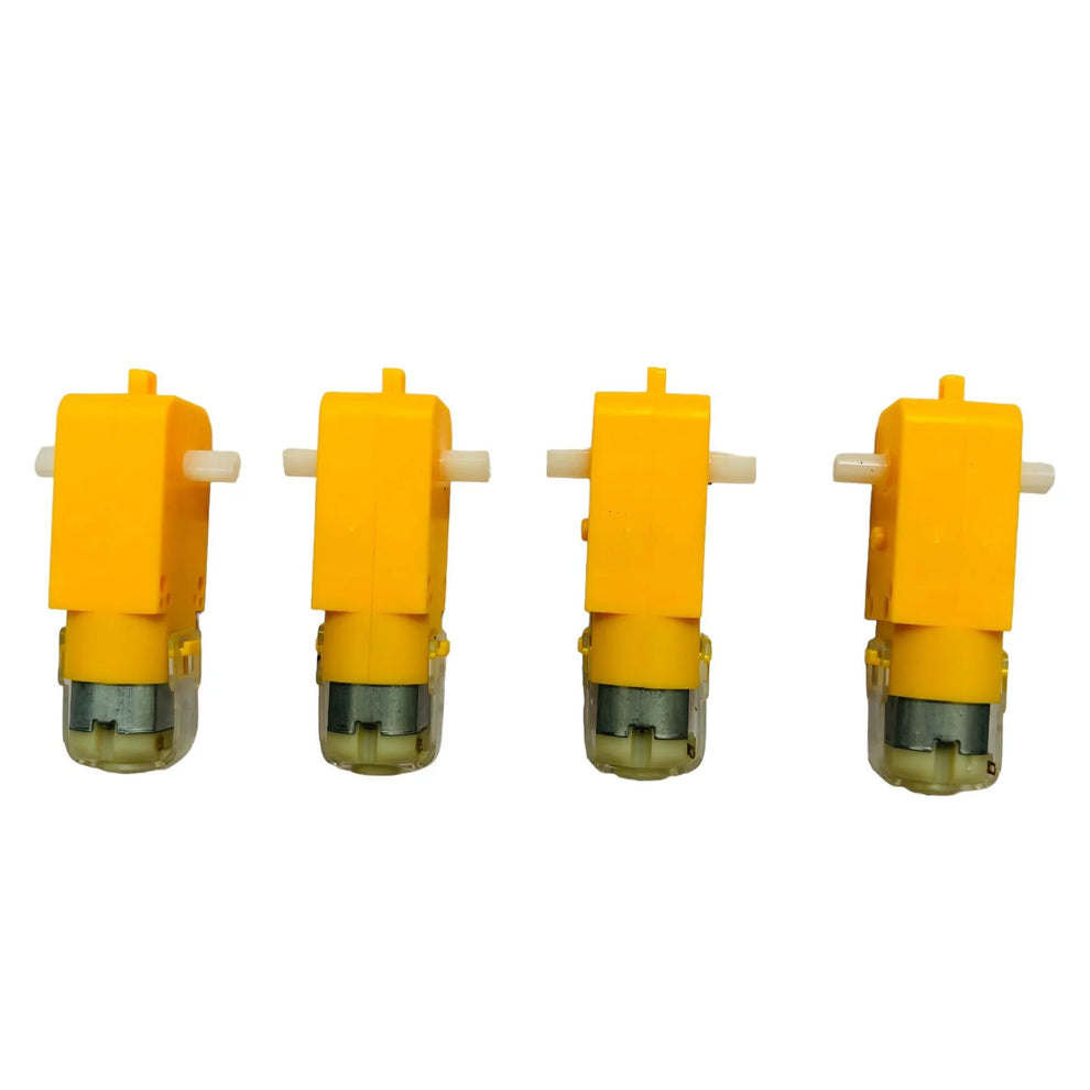 4 Set BO Gear Motor Dual Shaft with Wheels 200 RPM Robot Car Motor Kit